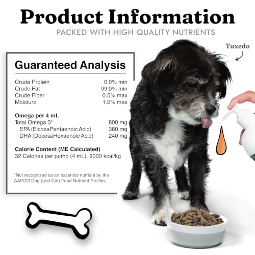 Fish Oil for Dogs, Healthy Skin & Coat Salmon Pollock Liquid Omega 3, 64 oz | Soft Shiny Glossy Coat, EPA DHA, Immune System & Heart Function Support, Normal Shedding, Supplement for Pets