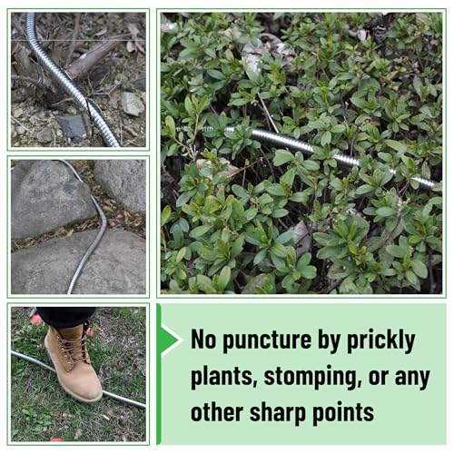 UNCO- Stainless Steel Metal Hose, 15 Feet, No Kink, Metal Garden Hose