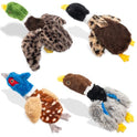 Stuffing-Free Duck Dog Toys, 4 Pack Squeaky Crinkle Plush Dog Toy Set, No-Stuffing Puppy Toys for Small & Medium Dogs, Soft Dog Toys for Light to Moderate Chewers