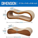 Simple Delxue Cat Scratcher, 2 in 1 Cat Scratching Board, Cat Cardboard, Scratch Lounger, Large, 27.56 x9.45 x8.86 inch
