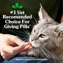 Greenies Feline Pill Pockets for Cats Natural Soft Cat Treats, Chicken Flavor, 3 oz. Pouch (85 Treats)