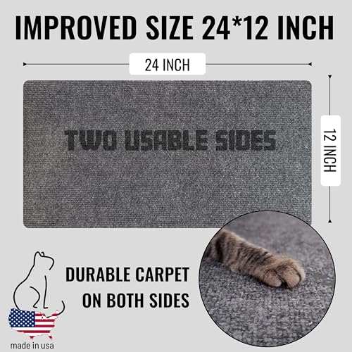 Wall Cat Scratcher – Stops Wall & Corner Scratching – Double-Sided Carpet Wall Mounted Cat Scratcher – Corner Cat Scratcher – Wall Scratchers for Indoor Cats