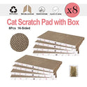 8 Packs in 1 Cat Scratch Pad, Cat Scratcher Cardboard,Reversible,Durable Recyclable Cardboard, Premium Scratch, Suitable for Cats to Rest, Grind Claws and Play