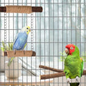 7-Piece Bird Perches for Cage- Wooden Parrot Stand with Fork Toys, Hanging Multi-Branch Platform, Hammock Swing, Gym Playstand & Chewing Toys - for Parakeets, Budgies, Lovebirds - Durable