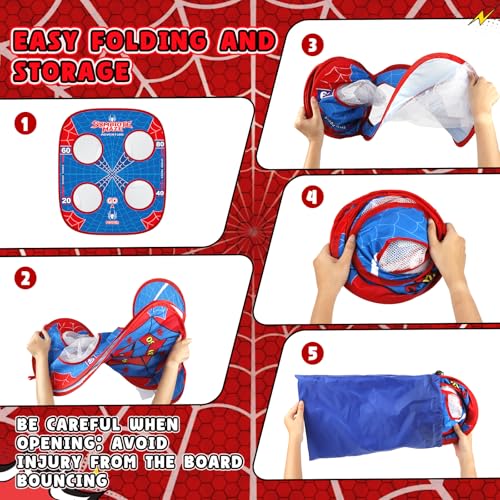 Spider Bean Bag Toss Game, Cornhole Board Outdoor Toys for Kids Age 4-12 | Outdoor Toys for Toddlers, Family Party Activity, Yard Backyard Beach Lawn Camping Game, Christmas Birthday Gift for Boys