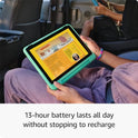 Fire HD 10 Kids Pro tablet, ages 6-12. Bright 10.1" HD screen, includes ad-free content, robust parental controls, 13-hr battery and slim case for older kids, 32 GB, Happy Day