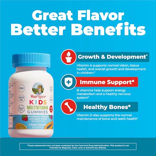 MARYRUTH'S Kids Vitamins | Multi | Sugar Free | 2 Month Supply | Kids Multivitamin Gummies for Ages 2+ | Vegan | Only 1 Gummy a Day | 60 Count