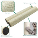 Cat Scratching Post Replacement Pole, 2 PCS 15.7in Cat Tree Replacement Post, Natural Sisal Cat Tree Replacement Parts with M8 Screws, Cat Scratch Post for Refurbishment (15.7in/40cm)