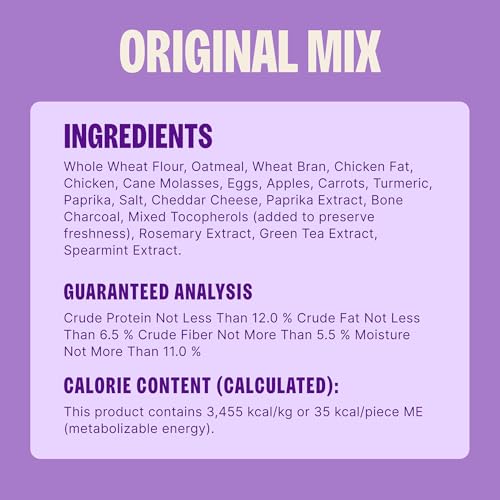 Wellness Old Mother Hubbard Classic Original Mix Dog Biscuits, Natural Training Treats, 4 Flavors, Mini Size, 3.8 lb Bag