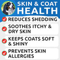 BARK&SPARK Omega 3 for Dogs and Cats-180 Fish Oil Treats for Dogs & Cats Shedding, Skin Allergy, Itch Relief, Hot Spots Treatment-Joint Health-Skin and Coat Supplement-EPA & DHA Fatty Acids-Salmon Oil