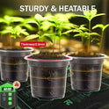 30 Packs Clear Nursery Pots for Plants, 3.5/4/5 Inch High Transparency Plastic Seedling Plant Pot with Drainage Holes, Includes 20 Labels