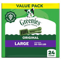 Greenies Veterinarian-Recommended Natural Dental Dog Treats, Large Size, Original Flavor, 36 oz. Pack, 24 Count