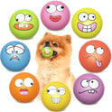 Squeaky Dog Toys Soft Latex Rubber Squeaky Dog Balls for Puppy Small Pet Dogs (8 Pack) (Round Balls)