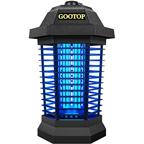 GOOTOP Bug Zapper Outdoor, Mosquito Zapper, 4200V 3 Prong Plug in Electric Fly Zapper, Mosquito Killer, Fly Traps, Flying Insects Zapper Indoor Outdoor, ABS Plastic Outer (Black)
