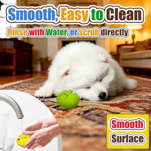 HOLYSTEED Latex Dog Squeaky Toys, Rubber Soft Small Dog Toys Chewing Squeaky Toy, Fetch Play Balls Toy for Puppy Small Pets 6pcs