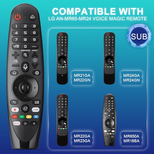 Voice-Magic-for-LG-TV-Remote-Control-Replacement Compatible with LG Smart OLED Thinq Webos TVs for AKB75855501 AN-MR24gn MR23gn MR22gn MR21ga MR20ga