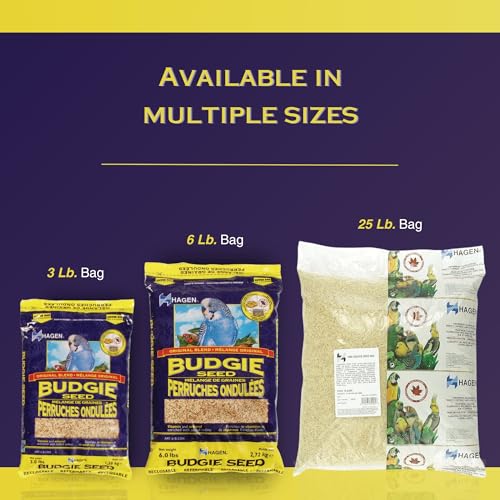 Hagen Parakeet/Budgie Staple White Millet Bird Seed – Premium Blend, Nutritionally Balanced, Fortified with Vitamins & Minerals, Dust-Free Mix for Budgies, 6 lb Bag