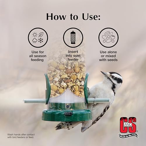 C&S Wild Bird Peanut Suet Nuggets Mega Box, 8 Pounds