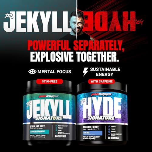 ProSupps Mr. Hyde Signature Pre Workout Powder with Creatine, Beta Alanine & Caffeine - Performance, Energy & Endurance - Clean Fitness & Gym Supplements for Men & Women (Blue Razz, 30 Servings)