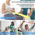 Resistance Bands for Working Out, Physical Therapy Bands, Latex Free Elastic and Exercise Bands Set for Stretching, Suitable for Rehab, Yoga, Pilates, Gym, Home Exercise