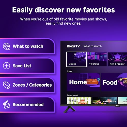 Roku Smart TV 2026 – 40-Inch Select Series, 1080p Full HD TV – Roku TV with Voice Remote – Flat Screen LED Television with Wi-Fi for Streaming Live Local News Sports & Movies, Bluetooth Headphone Mode