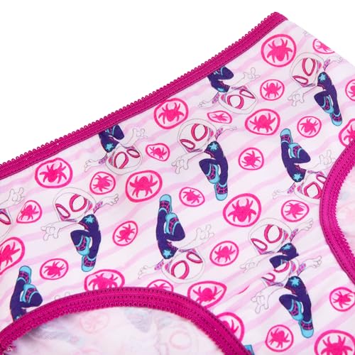 Marvel girls Spiderman and Ghost Spider  Exclusive Toddler 7-pack of 100% Combed Cotton Panties in Sizes 2/3t, 4t & 5t