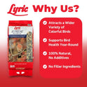 Lyric Supreme Wild Bird Seed for Outside Feeders - Wild Bird Food Mix with Nuts & Sunflower Seeds, Attracts Many Beautiful Songbirds, 40 lb Bag