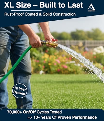 DBR Tech® Garden Hose Shut Off Valve 3/4" Brass | Full Flow & Heavy Duty | 2026 Edition