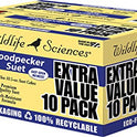 Wildlife Sciences Woodpecker Suet Cake 10 Pack for Wild Birds