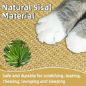 DYAUS Rabbit Scratching Pad, Sisal Bunny Scratch Pad, Natural Rabbit Foraging Mats for Cages, Indoor Bunny Toys Accessories for Bedding Biting Sleeping Resting (2PCS, 16x12in)