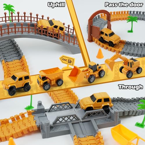 Kids Construction Race Track Set