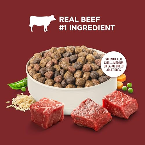 Nutrish Rachael Ray Adult Dry Dog Food Real Beef, Pea & Brown Rice Recipe, 40 lb. Bag (Packaging May Vary)