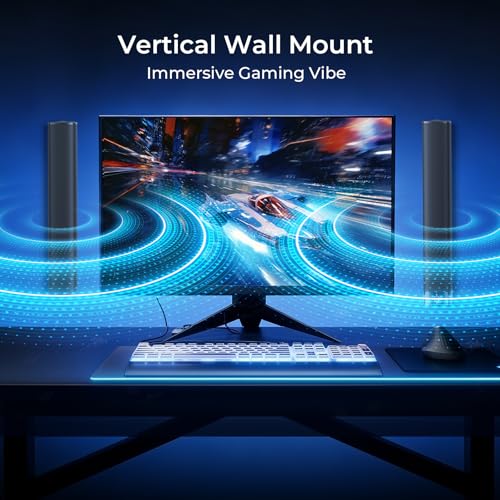 Sound Bar for Smart TV, Soundbar with Bluetooth/ARC/Opt/AUX Connect, Auto Volume Boost, 3 Equalizer Modes, 2 in 1 Detachable Soundbar for TV/PC/Gaming/Projectors