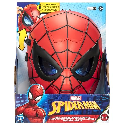 Marvel Spider-Man Glow FX Mask, Light-Up Role Play Toy, Super Hero Toys for Kids Ages 5+