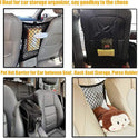 DYKESON Dog Car Net Barrier Pet Barrier with Car Mesh Organizer for Dog & Child, Safety Divider with Upgraded Storage Pouch, Easy Install for Cars & SUVs