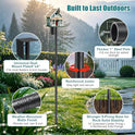 Heavy Duty Bird Feeder Pole - 75" Adjustable Birdhouse Stand Outdoor, Anti-Tip Stakes & Stable Mount for Smart Camera Birdfeeder,Bluebird House, Bird Buddy, Birdfy