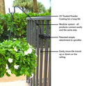 Premium - Hold It Mate Multi Use Hook Kit for Vertical Spindled Railings, Hang Flower Baskets Chimes Bird Feeder 15LBS Weight Limit