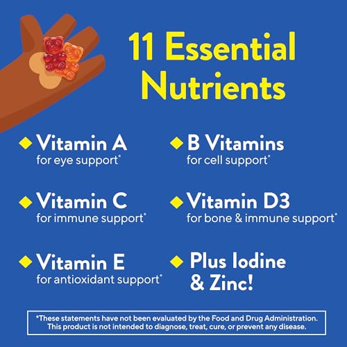 L'il Critters Gummy Vites Daily Kids Multivitamins Assorted Fruit Flavors for Ages 2+ Toddlers & Kids, Gummy Vitamin with Vitamin C and D, 95-190 Day Supply, 190 Gummies