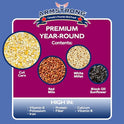 Armstrong Wild Bird Food Premium Year-Round Blend, 40 Pounds - with Cut Corn, Red Milo, White Millet & Black Oil Sunflower Seeds - Backyard Bird Feeding