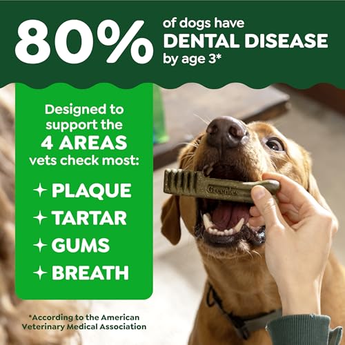Greenies Dog Treats, Veterinarian-Recommended Natural Dental Dog Treats, Large Size, Variety Pack Flavor, (3) 12 oz. Packs, 24 Count