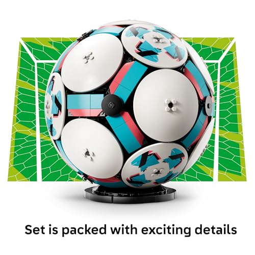 LEGO Editions Soccer Ball - Building Toy for Kids - Collectible Sports Decor for Boys & Girls, Ages 10+ - Includes Micro Stadium - Gift for Father's Day - 43019