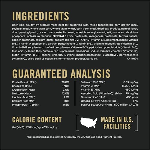 Purina Pro Plan Small Breed Dry Dog Food, Shredded Blend Beef and Rice Formula With Guaranteed Live Probiotics - 6 lb. Bag
