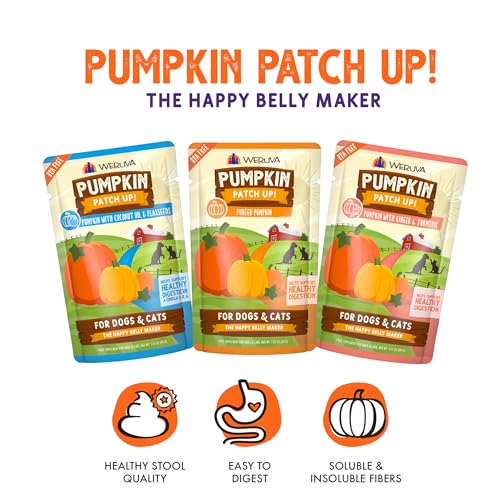 Weruva Pumpkin Patch Up! Pumpkin Pumpkin, What's Your Function Variety Pack for Dogs & Cats, 1.05oz Pouch (Pack of 12)