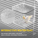 No Mess Automatic Bird Feeder,Multifunctional Parrot Seed Feeders,Transparent Seed Food Container,Bird Cage Accessories for Canaries Budgies Lovebirds Conures Cockatiels