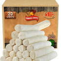 Cowdog Chews Retriever roll 9-10 inch All Natural Rawhide Product (20 Pack)