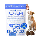 Native Pet Calming Chews for Dogs - Promotes Calming Effect, Supports Emotional Balance & Reduces Hyperactivity - Hemp Seed, Melatonin for Dogs, L-Theanine & Casein - 30 Chews