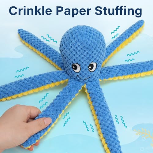 Pets Dog Toys, 5 Pack, Plush Crinkle Squeaky Dog Toys, Durable Stuffed Pet Toy for Small Medium Large Breeds, Puppy Chew Toy, Dog Birthday Gifts