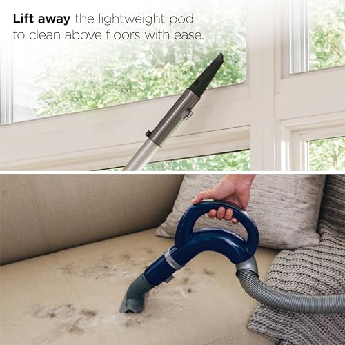 Shark Navigator Lift-Away Vacuum, HEPA, Carpet and Pet Hair, Blue, NV360 | Lift-Away Pod, Carpet and Hard Floor Cleaning, Swivel Steering, Brushroll Shutoff, 0.9-Qt Dust Cup, Upholstery/Crevice Tools