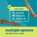 Pupstages Dogwood Calming Dog Chew Toy – Real-Wood Blend, Moderate Chewers, Medium, 7.5", 2-Pack (Natural & Hemp Flavors)