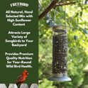 Wild Bird Seed for Outside Feeders – Premium Songbird Blend with Black Oil Sunflower, Safflower, Millet & Peanut Pieces – Bird Food for Cardinals, Finches & Songbirds – 5 lb Bag